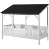 Image de Lit de maison Vipack avec surface de couchage de 90 x 200 cm, toit en noir