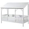 Image de Lit de maison Vipack avec surface de couchage de 90 x 200 cm, toit en blanc