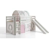 Image de Lit de jeu Pino incl. toboggan avec set textile rideau et tunnel "Birdy