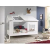 Image de Vipack Baumhaus Lit avec sommier à lattes, surface de couchage 90 x 200 cm, finition en pin et MDF laqué blanc