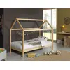 Image de Vipack Ensemble lit de maison DALLAS 2 avec matelas, surface de couchage 90 x 200 cm, finition en pin naturel