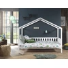 Image de Vipack Ensemble lit de maison DALLAS 1 avec matelas, surface de couchage 90 x 200 cm et bordure latérale, finition pin blanc