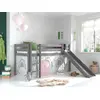 Image de Vipack lit de jeu Pino incl. toboggan avec set textile rideau "Birdy