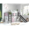 Image de Vipack lit de jeu Pino incl. toboggan avec set textile rideau, tunnel et 3 sacs "Birdy