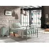 Image de Vipack BRONXX Lit métallique au look cool vert olive mat, surface de couchage 90 x 200 cm