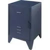 Image de Vipack BRONXX Console de chevet au look industriel blanc mat