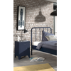 Image de Table de nuit Vipack Bronxx avec porte Métal gris mat