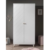 Image de Vipack Billy Armoire avec 2 portes, finition satin blanc