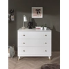 Image de Vipack Billy Commode avec 3 tiroirs, finition blanc satiné