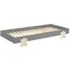 Image de Lit Empilable Modulo Puzzle Gris 90x200 cm - Design Minimaliste et Pratique - Neuf