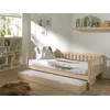 Image de Vipack - Lit gigogne Fritz avec cadre à barreaux et sommier à lattes, couchage 90 x 200, tiroir de lit inclus, finition laquée Milky White