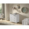 Image de VIPACK - AMORI Ensemble de 2 pièces composé de : Commode avec 3 tiroirs, plan à langer, laqué blanc
