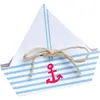 Image de Ballotin carton Voilier rouge/bleu
