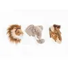 Image de Coffret 3 Mini Peluches Trophée Safari Lion, Elephant Et Girafe