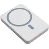 Image de XtremeMac Powerbank magnétique sans fil de haute qualité, compatible MagSafe, 5000mAh, pour iPhone 12/13/14/15, avec USB-C et fonction de charge sans fil, léger et compact, blanc