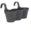 Image de Pot De Fleurs Pour Balcon Capri Individ - 30,5 X 54 X H 28 Cm - 11 L - Gris Anthracite - Artevasi
