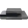 Image de Table basse en ardoise 90X90 Béton et noir, 90 x 90 x 30