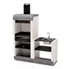 Image de Movelar - Tuozi - Barbecue Fixe Pour Bois Et Charbon Modèle Sud Plus Support Évier Et Robinet (blanc, Gris, Noir - 162 X 60 X 220 Cm) Ref: 4340 - Pratique Et Robuste