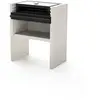 Image de Tuozi - Barbecue Fixe Pour Charbon Modèle Venit Flex (gris/blanc - 78 X 47 X 95 Cm) Ref: 8062 - Idéal Barbecue Convivial Extérieur