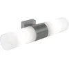 Image de Nordlux - Applique Murale Tangens Double Verrerie Acier Brossé, H.9.7 - Ip44 - E14 / Intérieur