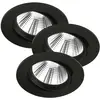 Image de Spot LED inclinable et graduable NORDLUX Fremont IP23 2700 K 1 pce/3 pce, Variante : 3 x Ø 85 x 54 mm, 4,5 W, 345 lm, 2700 K, noir