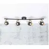 Image de Plafonnier Lotus 4 spots 78 cm noir/laiton
