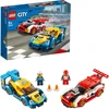 Image de LEGO 60256 City Duel de voitures de course, Jeu de construction avec voiture de course et 2 minifigurines de pilotes de course, Voiture de course, Jouet dès 5 ans