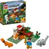 Image de LEGO 21162 Minecraft L'aventure de la taïga Set de construction avec figurines : Steve, le loup et le renard, jouets pour enfants à partir de 7 ans