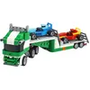 Image de LEGO 31113 Creator Camion de transport de voitures de course 3 en 1 avec remorque, grue et bateau