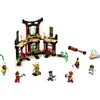 Image de LEGO 71735 NINJAGO Tournoi des Éléments Temple set de construction avec arène de combat et figurine à collectionner du Ninja d'Or Lloyd, 6-99 ans