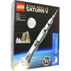 Image de LEGO 92176 Ideas NASA Apollo Saturn V Fusée spatiale et véhicules, kit de construction de vaisseau spatial pour les collectionneurs, avec présentoir