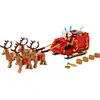 Image de LEGO Santa's Sleigh, jouet pour enfant à construire : Minifigure, 4 figurines de rennes et guitare, Père Noël et idée cadeau de Noël pour 9 ans, pour garçon et fille, 40499