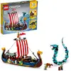 Image de LEGO Creator 3 en 1 31132 Viking Lo ? et Serpent de mer (1 192 pièces)