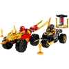 Image de LEGO 71789 NINJAGO combat en voiture et moto entre Kai et Ras, jouet ninja pour les enfants à partir de 4 ans, set avec 2 minifigures et véhicules de la série télévisée Dragons Rising