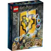 Image de LEGO 76412 Harry Potter Bannière de maison Poufsouffle, écusson de Poudlard et jouet de salle commune, jouet de voyage 2en1 et décoration murale, set à collectionner avec la mini-figurine de Cedric Diggory