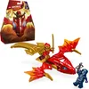 Image de LEGO NINJAGO Attack of the Rising Dragon Kai, jouet ninja à construire pour garçons et filles, enfants à partir de 6 ans, set avec minifigure Kai et minicatana, idée cadeau, 71801
