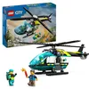 Image de LEGO City L’Hélicoptère des Urgences Jouet pour Enfants de Construction Créative, Cadeau pour Garçons et Filles de 6 Ans ou Plus, Minifigurines : Pilote, Randonneur et Sauveteur 60405 en occasion ou reconditionné