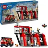 Image de LEGO City 60414 : Caserne et Camion de Pompiers pour Enfants - Neuf