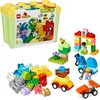 Image de LEGO DUPLO Classic Boîte de briques Voitures et camions, ensemble de jeux avec des véhicules pour les jeunes enfants à partir d'un an et demi, jouet éducatif créatif, jeu de voitures et ensemble de voitures de course 10439
