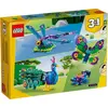 Image de LEGO Creator 3in1 Paon exotique, set avec animaux-jouets, paon, libellule et papillon, oiseau-jouet, décoration de chambre d'enfant, cadeau pour filles et garçons à partir de 7 ans 31157