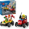 Image de LEGO City 60458 Ensemble de Course Pizza vs Camion de Pompier 70 Pièces Dès 5 ans