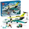 Image de LEGO City Air Rescue Ambulance 60465 avec avion motoneige et 4 minifigurines Blanc multicolore - Neuf