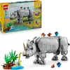 Image de LEGO Creator Animaux sauvages : Le majestueux rhinocéros et ses oiseaux, Kit de construction, 9 ans et plus, Plastique, 780 pièces, 1,12 kg