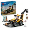 Image de Véhicule de construction LEGO City 60480 Rétrocaveuse jaune avec 2 minifigures Seau avant et bras arrière - Neuf