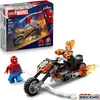 Image de Lego Spider-Man contre Ghost Rider sur sa moto