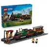Image de LEGO City Train à Vapeur Rétro 60511 Vintage + 5 Minifigurines 575 pièces Voie de Gare vert et noir - Neuf