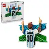 Image de LEGO Lionel Messi 43018 Celebration Tableau mural 3D football 1 427 pièces Bleu Vert - Neuf