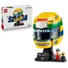 Image de LEGO Éditions 43024 Casque Ayrton Senna F1 à construire et exposer Jaune 931 pièces - Neuf
