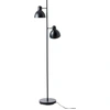 Image de Lampadaire Lampadaire lampe de sol lampe de lecture éclairage intérieur Skagen 2 abat-jours noir