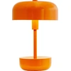 Image de Lampe de table, Lampe de table sans fil à intensité variable, Lampe de table Led en métal, Lampe de lecture, Rechargeable par USB, Haipot orange